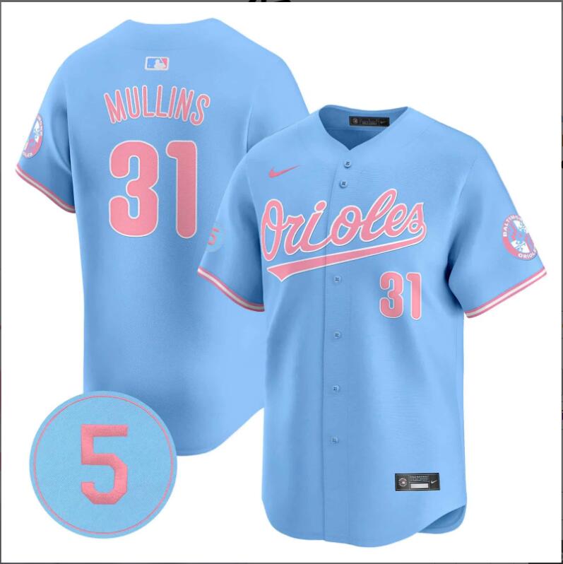 Men Baltimore Orioles #31 Mullins blue  2024 Nike MLB jersey